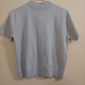 Sparkly silver crop top